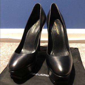 YSL black platform pumps 100% Auhentic Brand New